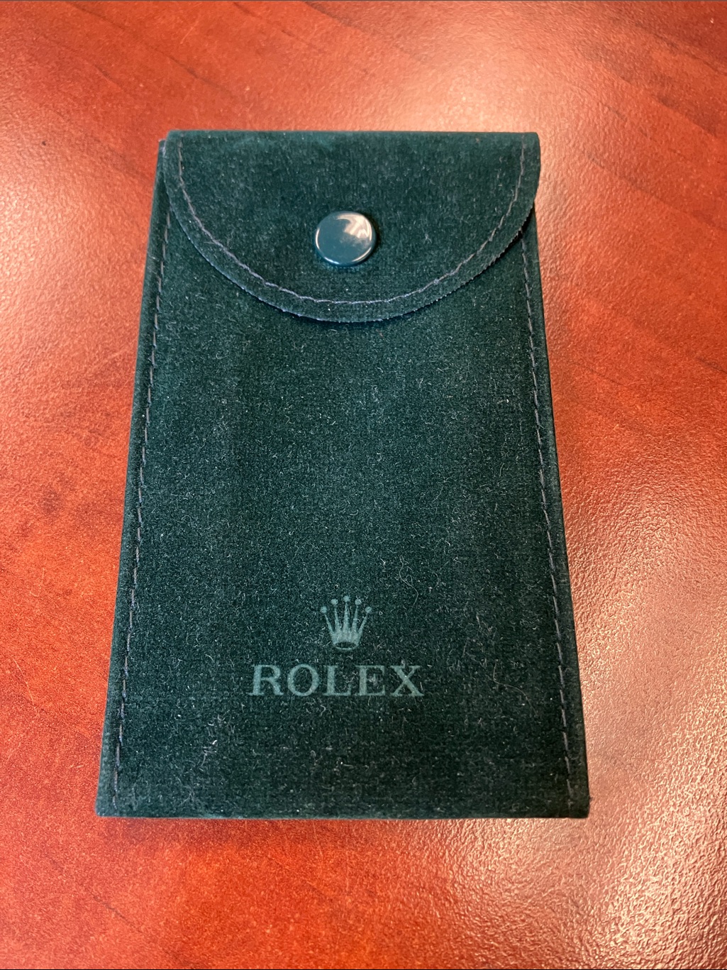 Rolex Green Velvet Watch Travel Pouch